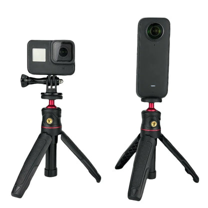 Extendable Mini Camera Tripod with 360° Ball Head - Portable Vlog Travel Selfie Stick Handle for GoPro, Insta360, DJI, SLR