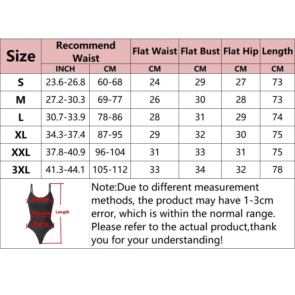 Women's Shapewear Bodysuit - Tummy Control Thong Body Shaper with Butt Lifter Compression Slimming Fit