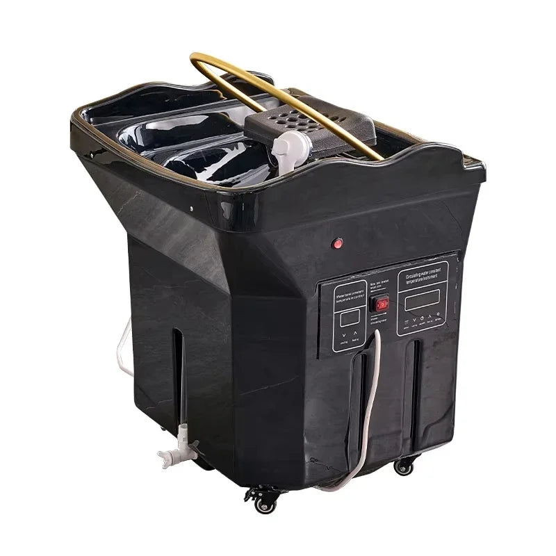 Portable Black Head Spa Shampoo Chair with Water Tank – Mobile Salon Basin