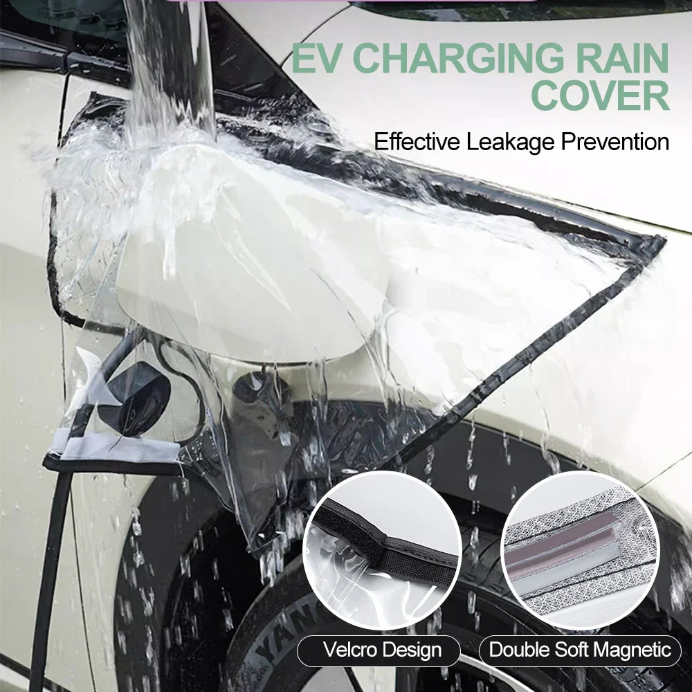 Electric Vehicle Charger Port Cover – Rainproof and Dustproof Outdoor Protection for Tesla Model 3/Y Sedan SUV Car Accessories