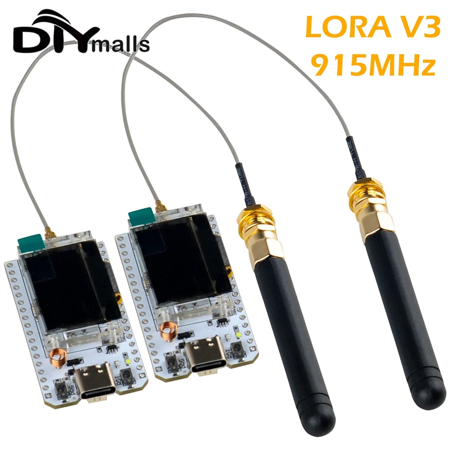 2 Sets ESP32 LoRa V3 Kit — 0.96" OLED Display Development Board 868MHz/915MHz LoRa32 SX1262 for Arduino Meshtastic