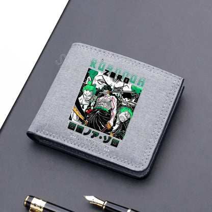 One Piece Men’s Wallet – Multi-Card Slots, Cartoon Anime Print, Portable Purse for Boys & Birthday Gifts