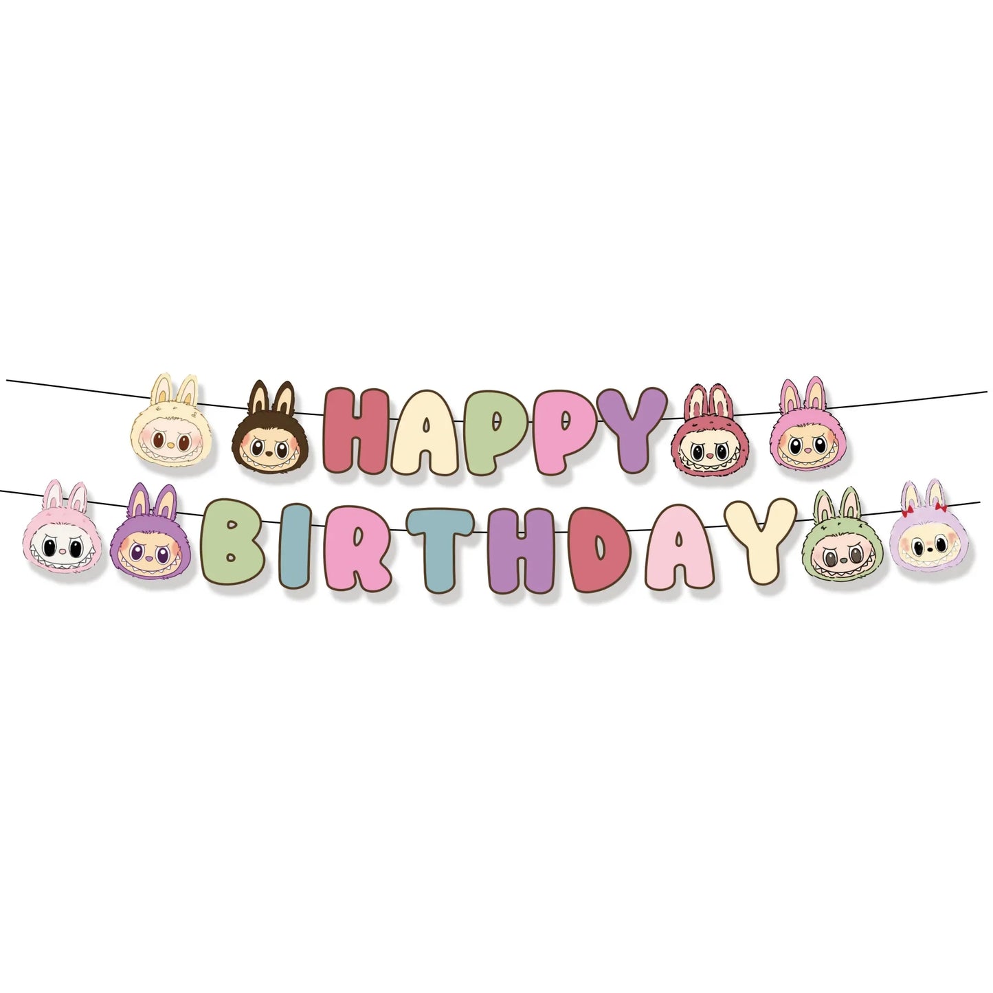Doll Birthday Party Supplies – Disposable Tableware, Balloons, Banner & Stickers