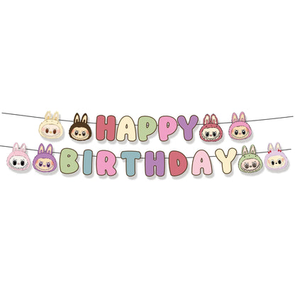 Doll Birthday Party Supplies – Disposable Tableware, Balloons, Banner & Stickers