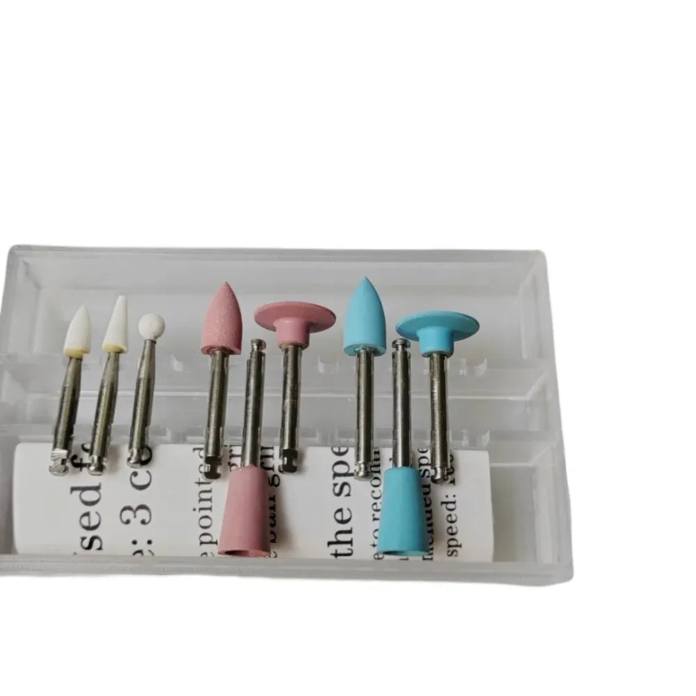 9pcs/Box Dental Composite Polishing Kit – Low Speed Handpiece Contra Angle Resin Sanding & Polishing Set RA0309