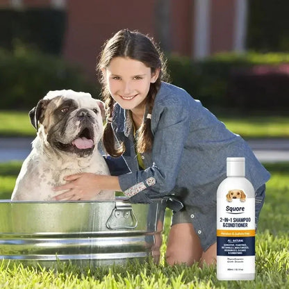 Puppy Shampoo and Conditioner 2 in 1 - Natural Moisturizing Dog Shampoo for Sensitive Skin, pH Balanced Formula