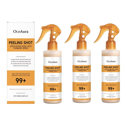 Kojic Acid Turmeric Spray & Serum - Exfoliating Hydrating Skin Care Treatment for Smooth, Nourished Skin