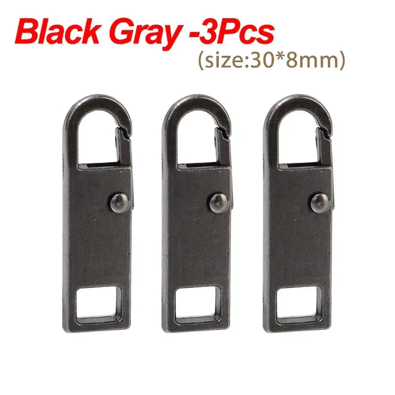 10/1PCS Universal Metal Zipper Pull Replacement — Instant Repair Kit for Luggage, Purses & Clothing Sliders