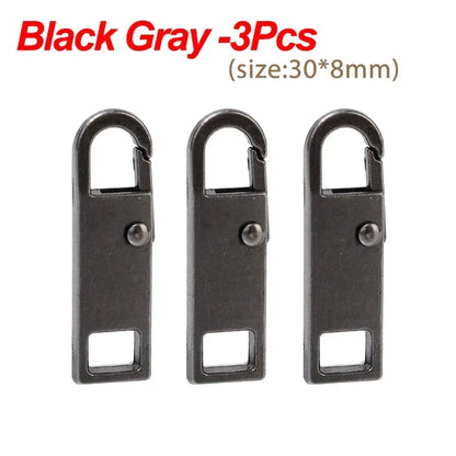 10/1PCS Universal Metal Zipper Pull Replacement — Instant Repair Kit for Luggage, Purses & Clothing Sliders