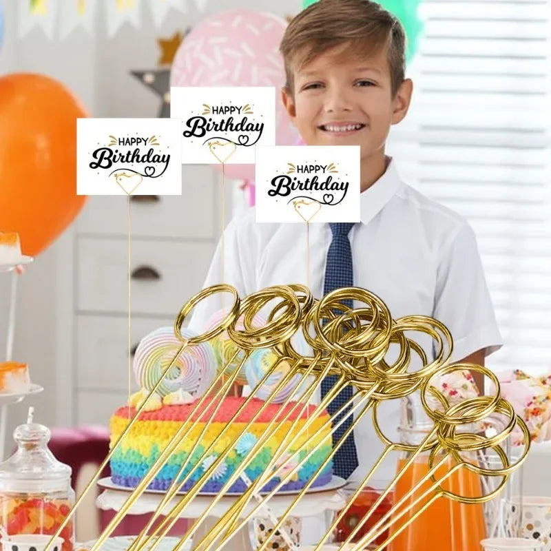 100/20x Metal Flower Card Holders – Golden Heart-Shaped Pickup Stick Clips for DIY Wedding Floral Arrangements