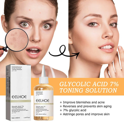 100ML Glycolic Acid Toner – Ordinary Acne Remover, Lifting & Firming, Wrinkle Reduction, Glowing Facial Skincare Gift