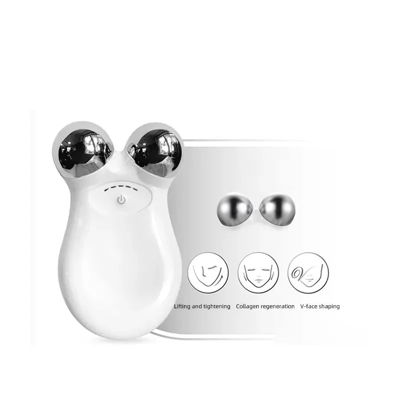 Microcurrent Facial Massager Roller – EMS Face Lift & Anti-Wrinkle Skin Tightening Tool for Firming & Slimming
