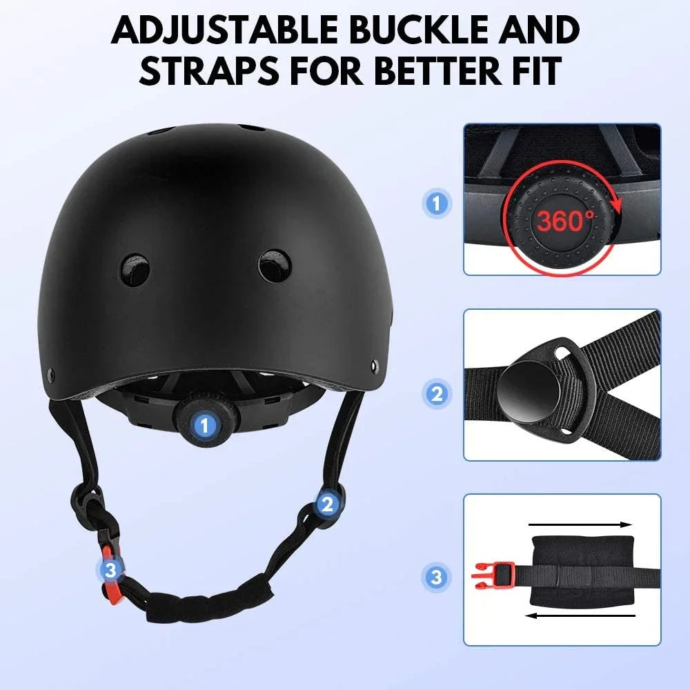 Skateboard Helmet for Adults & Kids – Skate Helmet for Youth, Adult Skateboarding & Scooter Safety Helmet for Skating