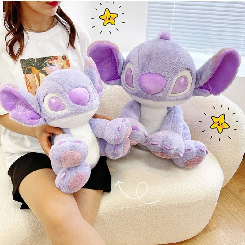 Disney Purple Stitch Plush Doll – Kawaii Baby Toy for Girls, Valentine's & Birthday Gift (25cm/30cm/45cm)