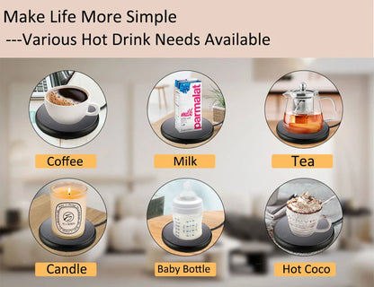 USB Mug Warmer – Electric Coffee & Tea Cup Heater Thermostatic Heating Coaster for Home & Office