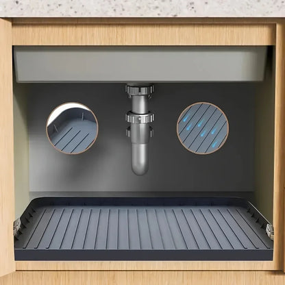 Durable Waterproof Under-Sink Mat – Drip Tray Liner for Kitchen & Bathroom Cabinets, Easy-Clean Storage Protector