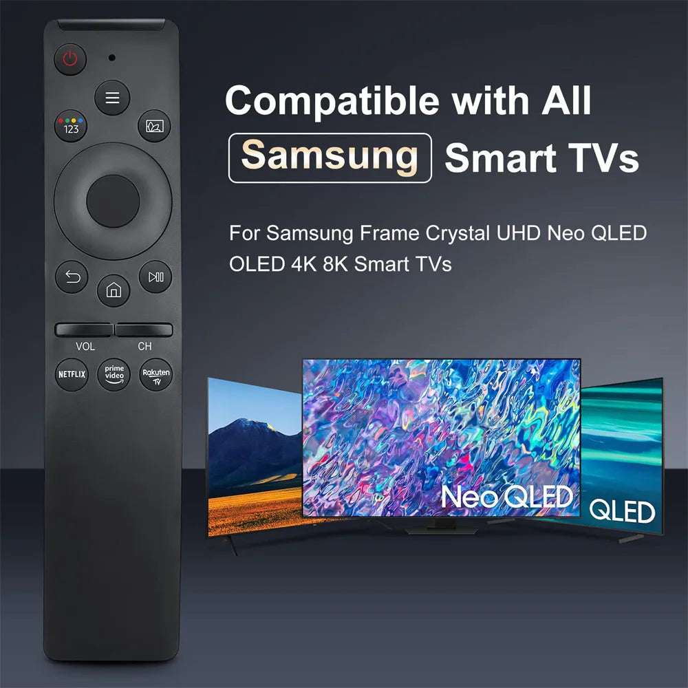 Universal Remote Compatible with Samsung Smart TVs — LCD/LED/UHD/QLED 4K HDR | Dedicated Netflix, Prime Video & Rakuten TV Buttons