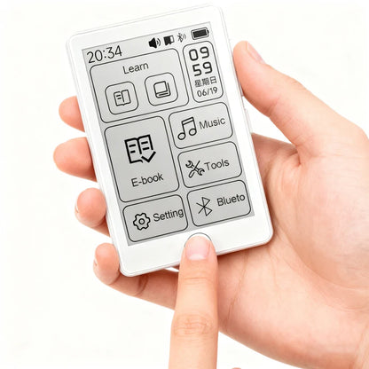 Famue BF07 E-Ink MP3 Player - 2.7" Mini E-Book Reader with Bluetooth 5.4 and FM Radio