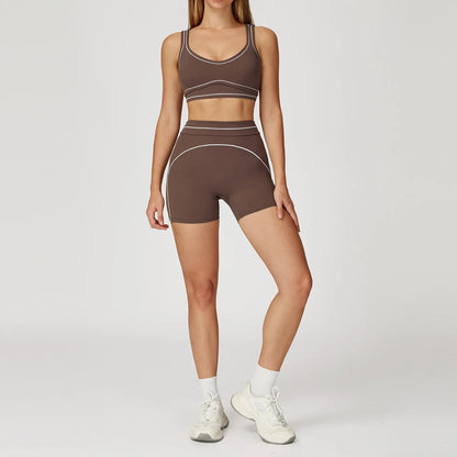 Women’s 2-Piece Fitness Yoga Set, Gym Running Tracksuit, Push-Up Sportswear Leggings, Athletic Workout Outfit