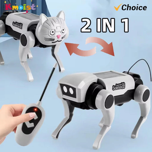 RC Robot Mechanical Dog Toy – DIY Assembly Remote Control Science Kit for Kids, Educational Electric Toy Gift for Boys
