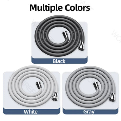 Bathroom Silicone Shower Hose — Flexible, Anti-Kink, Explosion-Proof High-Toughness Shower Tube