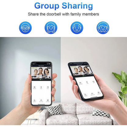 1080P Wireless Video Doorbell Camera – WiFi Smart Doorbell, Tuya Smart Home Security, Motion Detection, Night Vision, Intercom