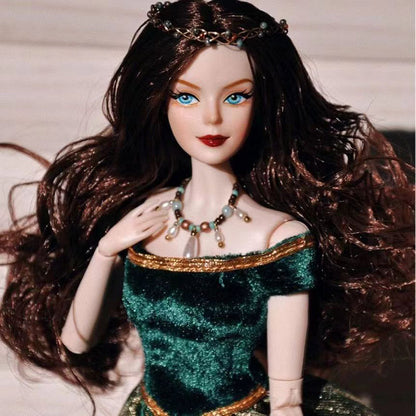 30cm Lady Doll Head – Big Wavy Curly Hair, 1/6 Dress-Up Accessory for Girls DIY Toys