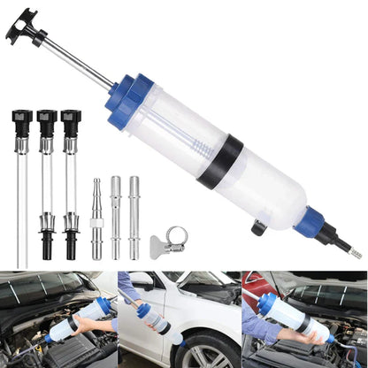 Car Oil & Brake Fluid Extractor – Manual Syringe Pump for Oil Change, Vacuum Suction, Fuel Transfer Hand Pump