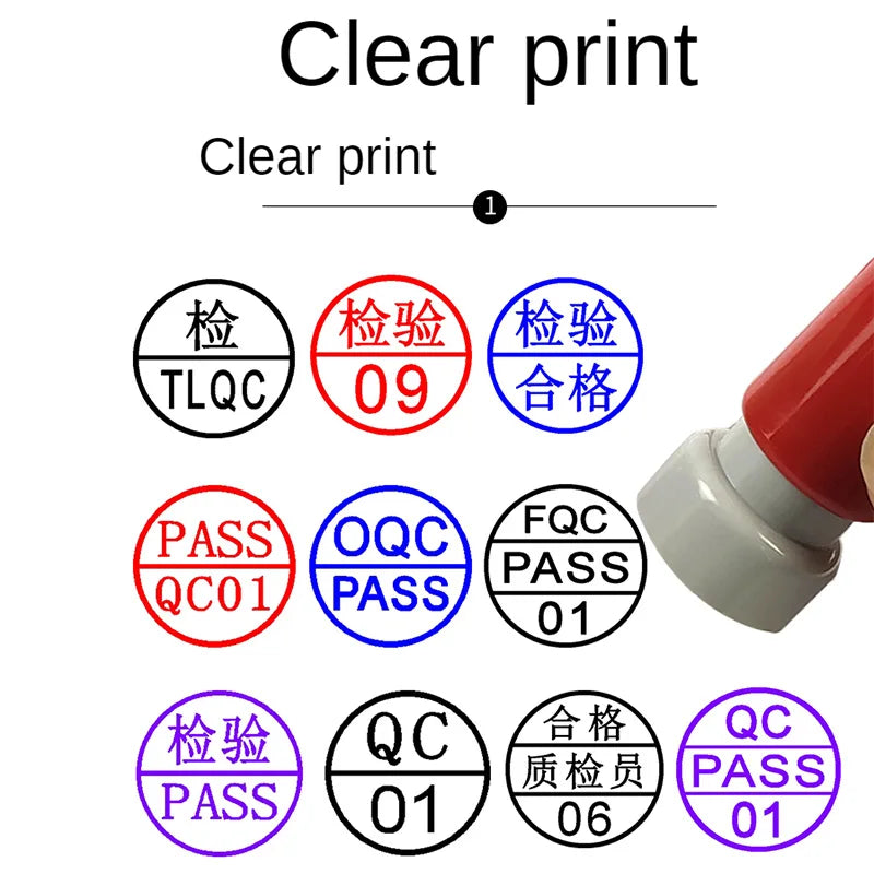 Custom QA/QC Name Ink Stamp – Personalized Self-Inking Calligraphy Signature Stamp for Teachers, Students & School Use