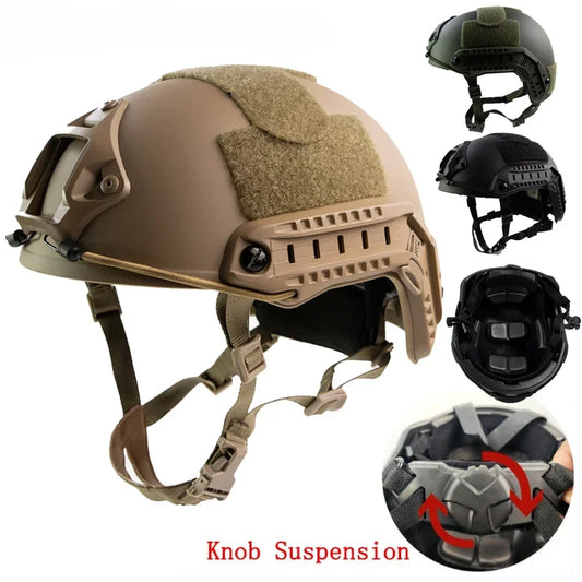 Adjustable Tactical Helmet – Thicken ABS Protective Gear for Air Gun Shooting, CS, Outdoor Use, Head Size 55-60cm