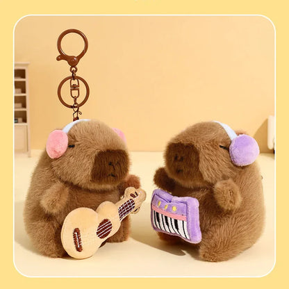 Kawaii Plush Capybara Keychain – Cute Cartoon Capybara Pendant Backpack Accessory