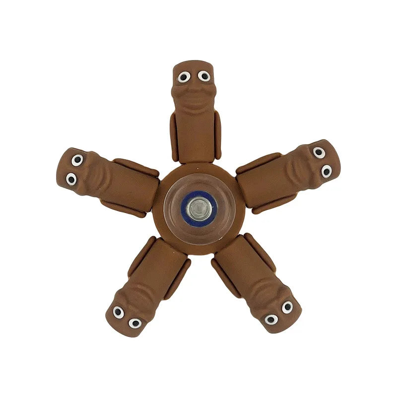 Italian Brainrot Tung Fidget Spinner — Deformed Chain Anti-Stress Hand Spinner Sensory Gyro Toy for Adults