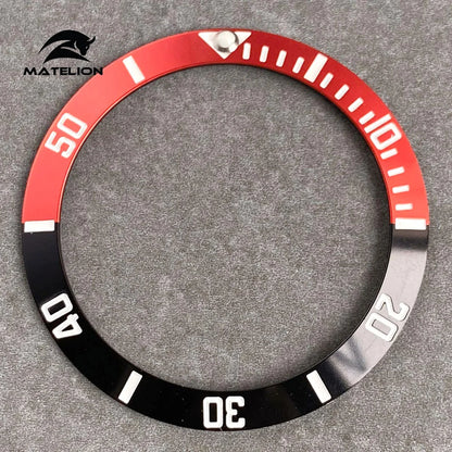 MATELION 38mm Ceramic Bezel Insert — Alloy Watch Ring for 40mm NH35/NH34 GMT Diving Watches