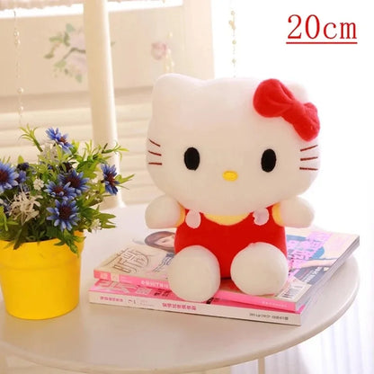 Hello Kitty Plush Toy — 20cm Sanrio Soft Stuffed KT Cat Doll, Cute Movie Character, Birthday Gift for Kids