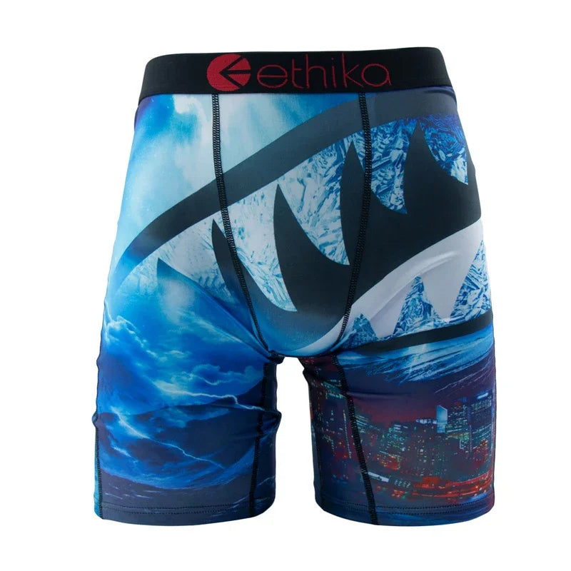 ETHIKA Men's Boxer Shorts - Breathable Sexy Trunks Underwear Plus Size S-3XL Swimming Style Briefs