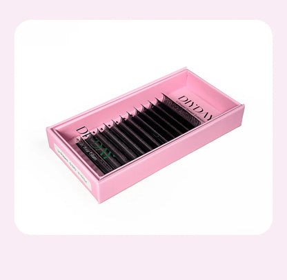 DIYDAY U-Shaped 3D Volume Eyelash Extensions — Easy-Apply Natural Wispy U YY Shape Faux Mink Lashes for Makeup
