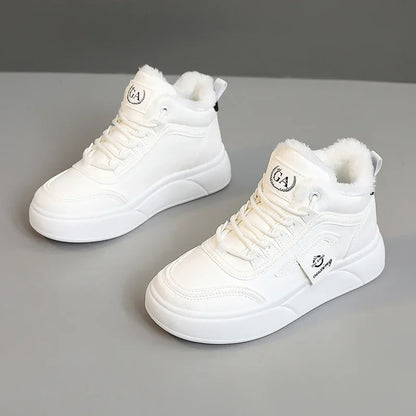Women’s Chunky Sneakers – Autumn Winter Warm Cotton Plush Platform Fashion Shoes