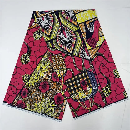 African Ankara Wax Print Fabric - 100% Cotton Batik Patchwork Sewing Material for Dresses & Crafts