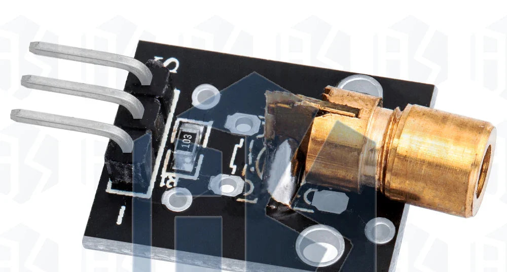 KY-008 650nm Laser Transmitter Module – Laser Sensor Receiver Kit, Non-Modulated Tube Module