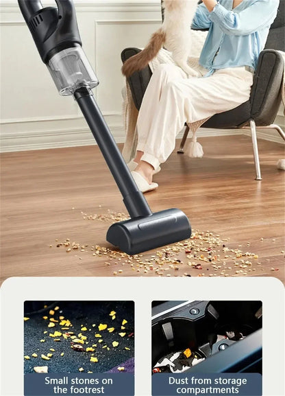Cordless Handheld Vacuum Cleaner – Rechargeable Wet & Dry Mini Vacuum for Home, Car & Pet Cleaning