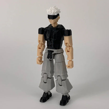 3D Printed Jujutsu Kaisen Gojo Satoru Figure — Multi-Jointed Anime Action Toy & Mannequin Model Ornament Gift