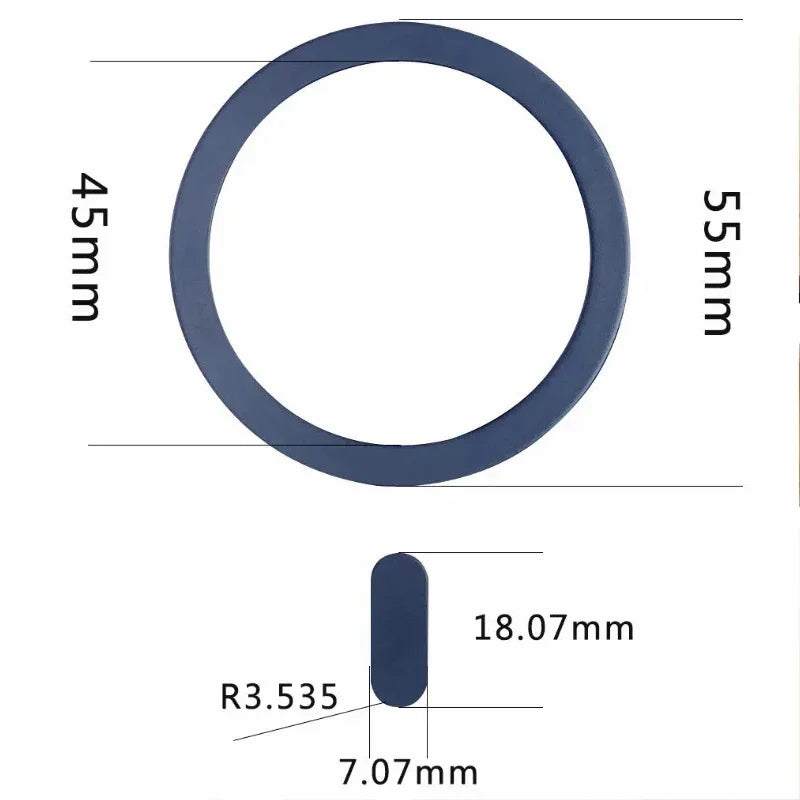 MagSafe Magnetic Plate Ring – Universal Metal Sticker for Wireless Charging & Car Holder Support