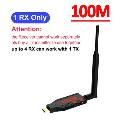 1080P 150m Wireless HDMI Extender – 1 TX to 4 Splitter, Video Transmitter & Receiver for PS4, Camera, Laptop, PC, TV, Monitor & Projector