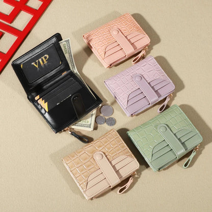Elegant Women’s Multi-Card Wallet – Casual PU Leather Double Zip Clutch with Crocodile Texture and Stylish Storage