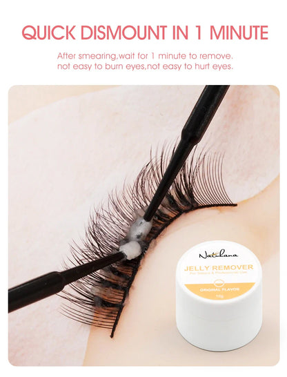 NATUHANA Eyelash Extension Jelly Remover – Fast, Safe, Non-Irritating Gel Glue Remover for Makeup