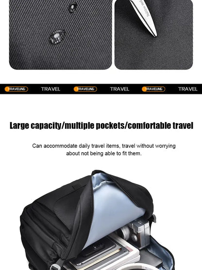 Multi-Layer Waterproof Oxford Backpack - Large Capacity, Stylish Commuter and Student Bag for Out-of-Town Travel