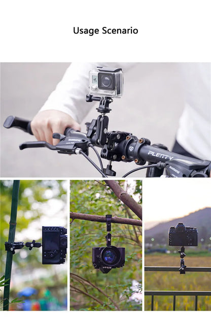 Selfie Stick Monopod Handlebar Mount – Compatible with Insta360 X4/X3/X2, GoPro 8-13 & DJI for Bicycle & Motorcycle