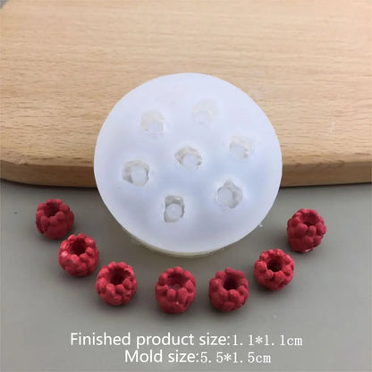 3D Fruit Candle Silicone Mold – Blueberry & Raspberry DIY Chocolate & Baking Craft Mold
