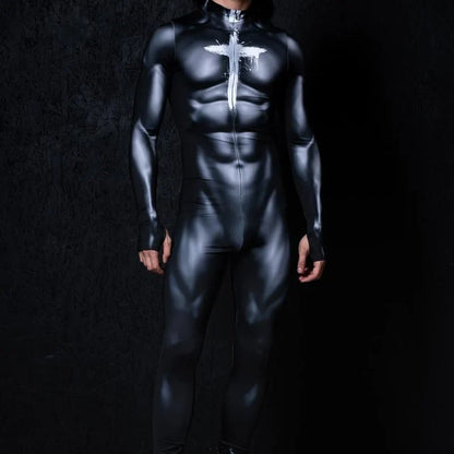 Mechanical Muscle Zentai Bodysuit — Men’s Halloween Punk Cosplay & Carnival Costume 2025