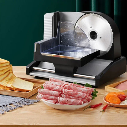 801 Electric Meat Slicer – 200W Household Fruit, Mutton, and Bread Slicing Machine with 1-15mm Adjustable Thickness